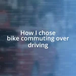 How I chose bike commuting over driving