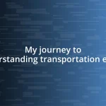 My journey to understanding transportation equity